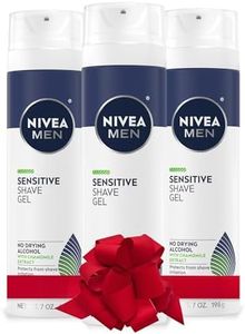 NIVEA MEN Sensitive Shave Gel with Vitamin E, Soothing Chamomile and Witch Hazel Extracts, No Drying Alcohols, Holiday Gifts for Men, 7 Oz Can (Pack of 3)