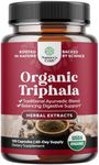 Digestive Triphala Capsules Organic Complex - Organic Triphala Colon Cleanser & Detox Digestive Health Supplement - Ayurvedic Complex for Gas Bloating & Constipation Relief for Women & Men (2 Months)