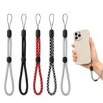 GadgetBite Multipurpose Hand Wrist Strap Lanyard 5 Pcs Adjustable Nylon Wristlet Keychain for Mobile Phone Case Holder, Keys, Camera, ID Card & USB Flash Drive