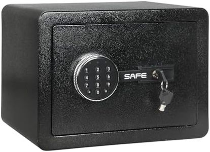 13.8L Small Cabinet Security Safe Box, Digital Safe Box Gun Safe,Fireproof Home Lock Safe with Digital Keypad Safety Key Lock for Home Business Office Hotel Money Document Jewelry Passport Storage