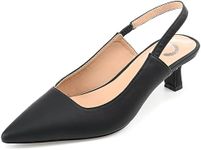 Journee Womens Paulina Kitten Heel Sling Back Pointed Toe Pumps, Black, 10