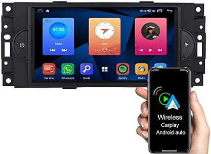 ASURE Car Stereo Radio with Carplay Android Auto for Dodge RAM Chrysler 300 Jeep Grand Cherokee Compass 2006 2007 2008 Specail Cars,3GB+32GB Android System Car in-Dash GPS Navigation Head Unit Player