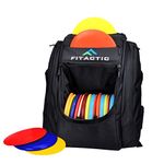 FITactic Luxury Frisbee Disc Golf Bag Backpack (Capacity: 25-30 Discs, Black)