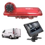 Dolphin Automotive Rear Brake Light Reversing Camera Compatible with Renault Trafic Van 2014 Onwards - With 7" Dash Monitor