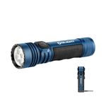 OLIGHT Brightest Flashlight 4600 Lumens Rechargeable Flashlight, Seeker 4 Pro High Lumens Powerful Flashligh with The Holster for Working, Camping, Hiking(Blue)