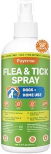 Puyrzoe Flea Spray for Home & Dog, Flea and Tick Prevention for Dogs, 500ml | Natural Flea Spray for Dogs, Dog Flea and Tick Treatment, Larvaes/Eggs/Mosquitoes, Quick-Dry No-Rinse with Aloe, Coat Comfort