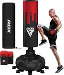 RDX XXL 150KG 6ft Free Standing Punch Bag with Gloves & Cover - Heavy Pedestal Bag with Stand for Kickboxing, Boxing, MMA, Muay Thai Karate, Adult Freestanding Bag for Office, Gym Home Fitness Workout