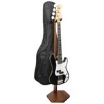 STRICH Bass Guitar Stand, HardWood 41.3" Height Floor Guitar Dispaly, Walnut Guitars Holder with Hanger for Home, Studio (FH-2, Bass Display)