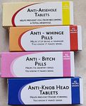 Joke Pill Boxes Gift Set x4 Fun Prank Medication Party Gifts Secret Santa fill With Your Own Treats Easter fun Party Present