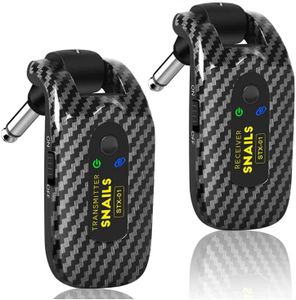 Wireless Guitar System,2.4Ghz Rechargeable Digital Wireless Guitar Transmitter Receiver with 4 Channels and Over 10 Hours Long Battery Life for Electric Guitar Bass
