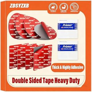8Pcs 3M VHB Adhesive Dashboard Mounting Disk Set, 2" Heat Resistant Double Sided Mounting Sticker Tape for Car Dashboard Windshield Camera GPS Holder with 4 Adhesion Promoter (4Pcs Round+4Pcs Square)