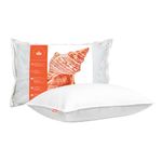 Canadian Down & Feather Co. – Medium 625 Fill Power White Down Sleeping Pillow Standard Size - 500 Thread Count Shell 100% Cotton - Made in Canada