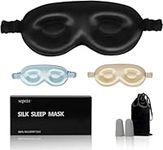 Sepezz Sleep Mask,Silk Sleep Mask for Adjustable,Silk Sleeping Mask for Women and Men,3D Eye Sleep Mask - 100% Silk Eye Masks for Sleeping, Extra Deep Contoured