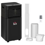 HOMCOM 7000 BTU 4-In-1 Portable Air Conditioner Unit Cooling Dehumidifying Ventilating for Room up to 15m², with Fan, Remote, 24H Timer, Window Mount Kit, R290, A Energy Efficiency