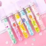 YBN Set of 4 Paper Soap | Disposable Mini Soap Paper | Scented Soap Bath Flakes | Portable Flower Tube Petals | Tube Shape Bottle Paper Soap For Travelling