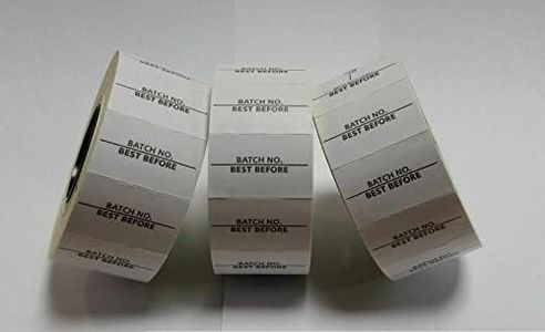 Gato CT7 26mm x 16mm Price Gun Labels - Printed 'Batch No. / Best Before' - 30 Rolls / 36,000 Labels