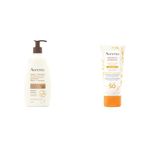 Aveeno Tone and Texture Daily Renewing Lotion, Fragrance-Free, Dry Skin & Keratosis Pilaris & Sun Aveeno Protect & Hydrate Moisturizing Sunscreen SPF 50, Oxybenzone free, 88 mL