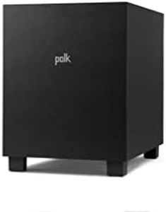 Polk Audio Monitor XT10 High-Performance 50W Powered Subwoofer, 100W Class D Amplifier, Deep Bass Down to 24Hz for Home Theatre & Music Systems