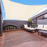 Garden EXPERT 10'x13' Sun Shade Sail Rectangle Canopy Shade Cover for Patio Garden Outdoor Backyard, Cream