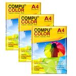 COMPUCOLOR- Resin Coated Lustre Photo Paper 275GSM (A4 Size, 20 Sheets, Pack of 3) Scratch Resistant Paper | For all Inkjet Printers | Water Proof, Instant Dry, Long Lasting, Vibrant Color