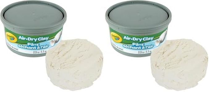 Crayola 1.1kg Air Dry Clay, White Colour, Sculpt, Model, Design, Easy to Use, Great for Art Projects (Pack of 2)