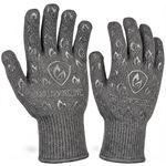GRILL ARMOR GLOVES – Oven Gloves 500°C Extreme Heat & Cut Resistant Oven Mitts with Fingers for BBQ, Cooking, Grilling, Baking – Accessory for Smoker, Cast Iron, Fire Pit, Camping, Fireplace and More
