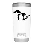 ViaVinyl Great Lakes Decal.Click for Size and Color Options! Great for Macbooks, Yeti tumblers, car Windows and More! (4"x2.5", Black)