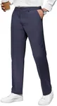 COOFANDY Mens Classic Fit Casual Cotton Stretch Khaki Pant Bussiness Dress Pants Navy