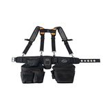 Dead On Tools - 1680 Denier Poly Carpenter’s Tool Belt with Suspenders (HDP400945), Black