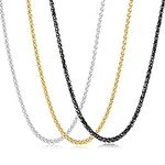 Garysiom 3 Pcs Chain Necklace for M
