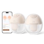 eufy Wearable Breast Pump E10, Hands-Free Electric Breast Pump with App Control, Personalized Smart Rhythm, Hospital Grade Suction for More Milk, Portable,17mm - 24mm Flanges, Leak-Proof & Ultra-Quiet