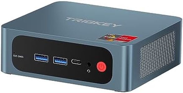 Mini PC AMD Ryzen 7 5800H (8C/16T, Up to 4.4GHz) 16G DDR4 500G NVMe SSD, TRIGKEY Speed S5 Mini Desktop Computer, Radeon Graphics 8Cores 2000MHz, WiFi-6, BT5.2, HDMI, DP, Type-C, Triple-Screen Display