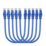 CableCreation Short CAT 6 Ethernet Patch Cable 5-Pack, RJ45 Computer Network Cord, 23 AWG Highly Speed RJ45 Wire for Router, Modem, Computer, Short Ethernet Cable 1 Foot/0.3M, Blue