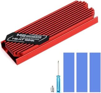 ASTARON M.2 Heatsink 2280 SSD Cooler with Nano Thermal Pads (1mm and 0.5mm) 2280 NVME M2 Thermal Pad Heat Sink for PC/PS5/Gaming Laptops (Red)