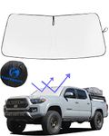 Tacoma Windshield Sunshade Compatible with 2023 2022 2021 2020 2019 2018 2017 2016 Toyota Tacoma 2Dr 4Dr Pickup - Double Layer Foldable Front Sun Shield Protector