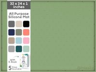 32x24x1” XL Dog Food Mat - All Purpose Under Sink Liner, Washer and Dryer Covers for The Top, Silicone Griddle Mat for Blackstone - Raised Edges Dog Mat for Food and Water Prevent Spill, Waterproof