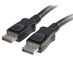 StarTech.com 1ft (30cm) DisplayPort 1.2 Cable - 4K x 2K Ultra HD VESA Certified DisplayPort Cable - Short DP to DP Cable for Monitor - Slim DP Video/Display Cord - Latching DP Connectors (DISPLPORT1L)