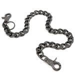 newtro Heavy Duty Wallet Chain Men Women Boy Girl, Biker Motorcycle Pants Jean Punk Goth Key Chain Black Gold Silver TH, Th04-black, 24in