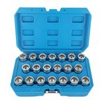 20pcs Anti-Theft Screws Removal and Install Socket Sleeve Set Group for Porsche Wheel Lock Lugnut Anti-Theft Screw Lug Nut Removal Key Socket Set for Porsche