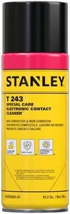 STANLEY T 243 Contact Cleaner Spray – (1x10.2 oz) Electronic Contact Cleaner for Circuit Boards, Switches, Plugs, Relays, Connectors – Non-Corrosive, Fast Drying – No Residue – 10.2 oz, 1 Pack