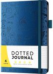 Clever Fox Dotted Journal 2.0 – Compact Planning and Sketching Dot Grid Notebook 120 GSM Thick, No-Bleed Paper – Planner with Pen Loop, Pocket, Ribbons, Stickers A5 - Mystic Blue