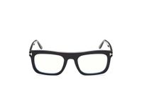 Tom Ford FT 5757-B BLUE BLOCK Shiny Black/Blue Filter 52/22/145 Unisex Eyewear Frames, Shiny Black/Blue Filter, Jailer Fame