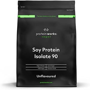 Soy Protein 90 (Isolate) Protein Powder | 100% Plant-Based | Low Fat | No Added Sugar | Gluten-Free | THE PROTEIN WORKS | Unflavoured | 1 kg