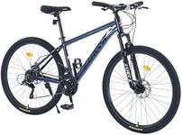 27.5" Wheels 21-Speed Mountain Bike for Men, Women, Boys and Girls Front Suspension Aluminum Frame (Blue)