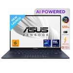 ASUS Zenbook 14 3K OLED 16:10 Touch, 120Hz, Intel Core Ultra 7 155H 1.4 GHz, AI Boost NPU, Thin & Light Laptop (16GB RAM/1TB SSD/Win 11/Office Home/75WHr Battery/Ponder Blue/1.28 Kg),UX3405MA-PZ752WS