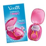 Gillette Venus Snap Hair Remover| Women Body Razor| Pack of 1 | Compact case|Soap gel bar with avocado