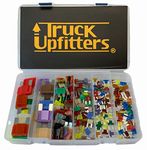 Truck Upfitters 250 pc Assorted Automotive Blade Fuse Kit for Cars, Trucks, RVs, Trailers, and SUVs. Compatible with 6 Most Common Blade Fuses, incl Maxi, Medium, Mini, Lo-Pro Mini, Micro2 & Micro3