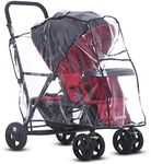 Joovy 901 Caboose Rain Cover Stand on Tandem Stroller, Clear