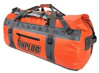 Unplug Ultimate Adventure Bag -1680D Heavy Duty Waterproof Bags for Travel, Waterproof Duffel Bag for Camping, Motorcycle Dry Bag, Hunting Bag, Bug Out Bag (110L Adventure Orange)