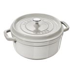 STAUB ROUND COCOTTE 4Q/3.8L TRUF 24CM+, TRUFFLE, 4 quarts (40501-412)